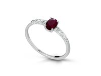 Anneau PG Gioielli Femme Beauty in Or blanc Rubino 0.46 Ct ANBEAUTY/1R - ANBEAUTY/1R